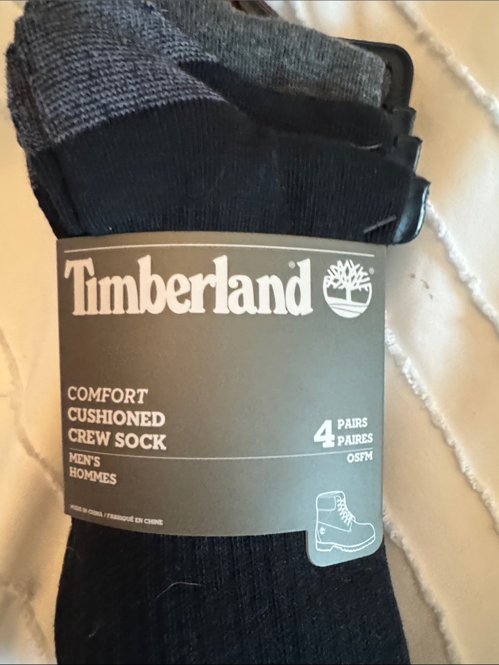 Timberland Men's Crew Sock Pack - Black, Gray, Brown, Maroon - Picture 5 of 5